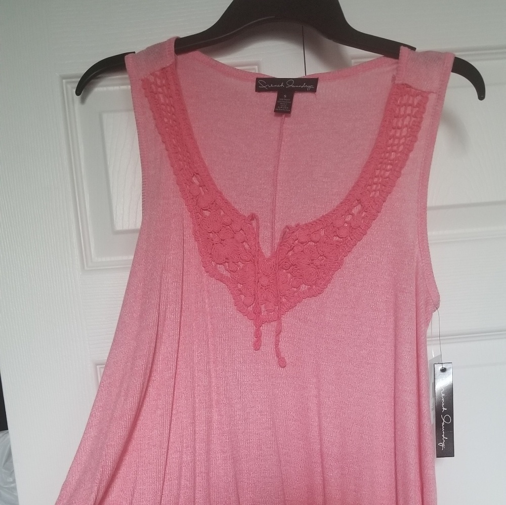 Orange cotton knit tank